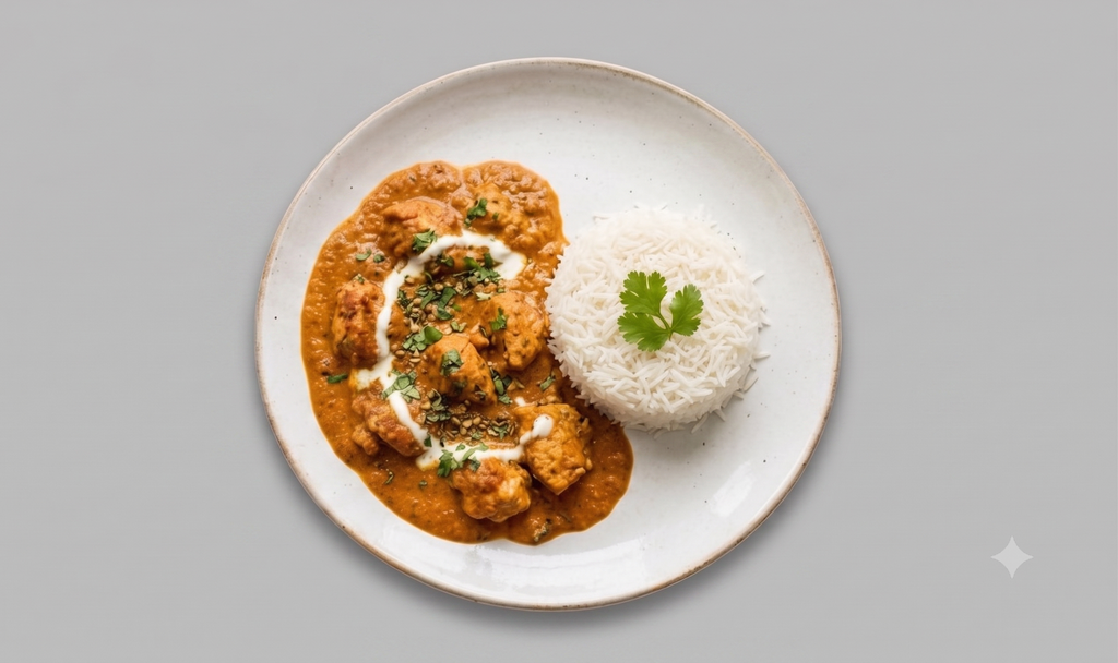 Butter Chicken with Steamed Rice